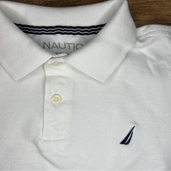 Nautica Boys Classic Black and White Polo Shirts, Size S (8) - Picture 4 of 8